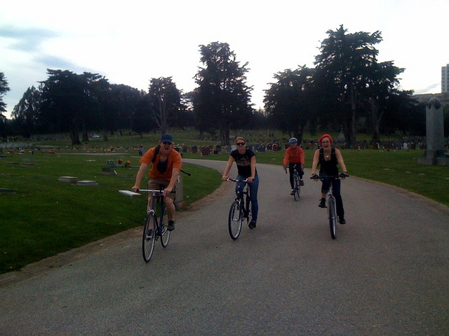 A rare downhill in Colma Cemeteries